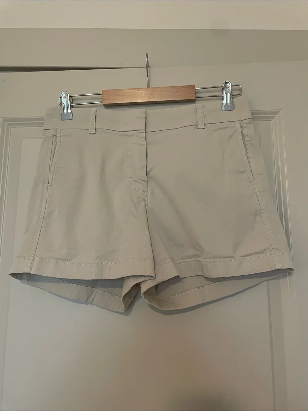 J. Crew Cream Stretch Chino Bermuda Shorts